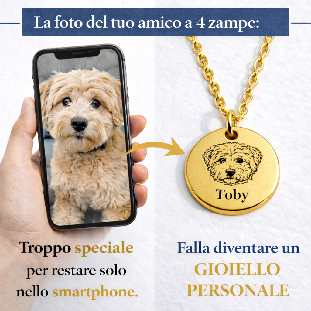 AMICO™ – Collana con il tuo pelosetto inciso