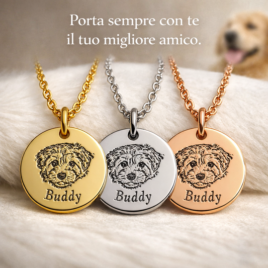 AMICO™ – Collana con il tuo pelosetto inciso