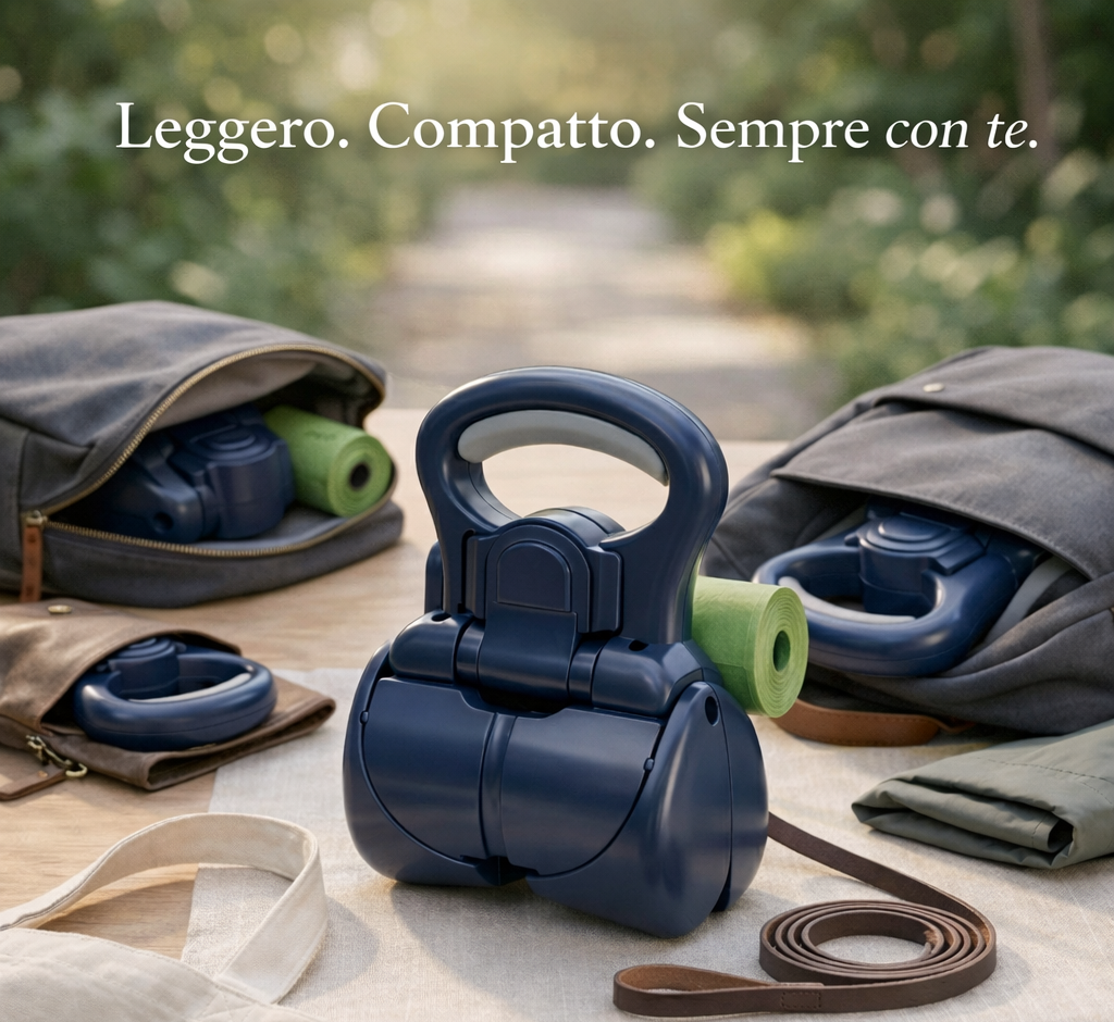 PRONTO™ - Raccoglitore igienico compatto per passeggiate consapevoli